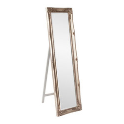 66 in. x 18 in. Antique Silver Leaf Standing Mirror - Floor Mirrors