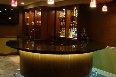 Basement - contemporary basement idea in Cleveland