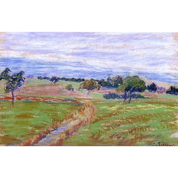 Camille Pissarro The Hills of Thierceville, 18"x27" Wall Decal