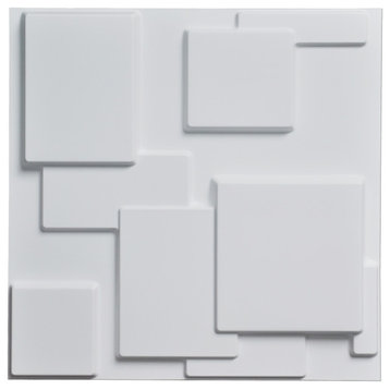 Decorative 3D Plastic Wall Panels in Modern Wall Design, 19.7"x19.7" Matte, D-10
