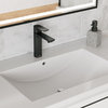 Celios Bathroom Vanity, White With Black Trim, 36", Single Sink, Freestanding