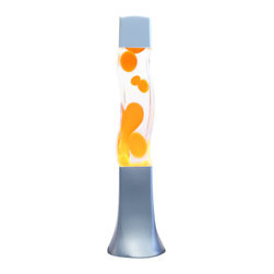 Lava Lamp Groovy Magma Light with Orange Wax & Clear Liquid 42cm - Novelty Lighting