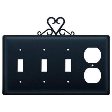 Triple Switch and Single Outlet, Heart
