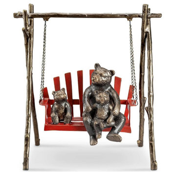 SPI Home Bear and Cubs on Porch Swing G
