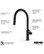 Karran QT-812 Top Mount 33" Single Bowl Quartz Sink, Black With Faucet