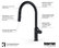 Karran QT-812 Top Mount 33" Single Bowl Quartz Sink, Black With Faucet