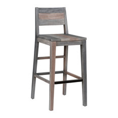 The Home Goods Bar Stools and Counter Stools | Houzz - Vietnam - Kosas Home Norman Distressed Charcoal Barstool - Bar Stools And  Counter Stools