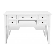 VidaXL Writing Desk With 5 Drawers, White