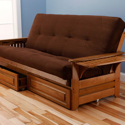 Monterey Butternut Futon | Suede Chocolate Futon Mattress - Products
