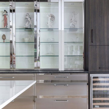Textured Melamine and Stainless Steel