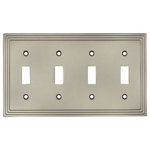 Cosmas - Cosmas 25045-SN Satin Nickel Quad Toggle Switchplate Cover - Finish: Satin Nickel