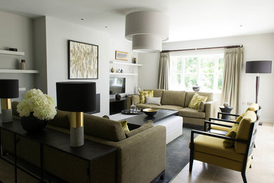 This is an example of a modern living room in Gloucestershire.