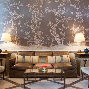 Hand painted wallpaper showroom