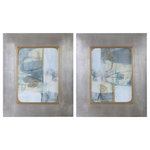 Uttermost - Uttermost 41613 Gilded Whimsy - 36.5" Abstract Print (Set of 2) - Whimsical Abstract Prints Showcase Light Powder BlGilded Whimsy 36.5"  Light Blue/Gray/Taup *UL Approved: YES Energy Star Qualified: n/a ADA Certified: n/a  *Number of Lights:   *Bulb Included:No *Bulb Type:No *Finish Type:Light Blue/Gray/Taupe/Gold Leaf/Silver Leaf/Gray-B