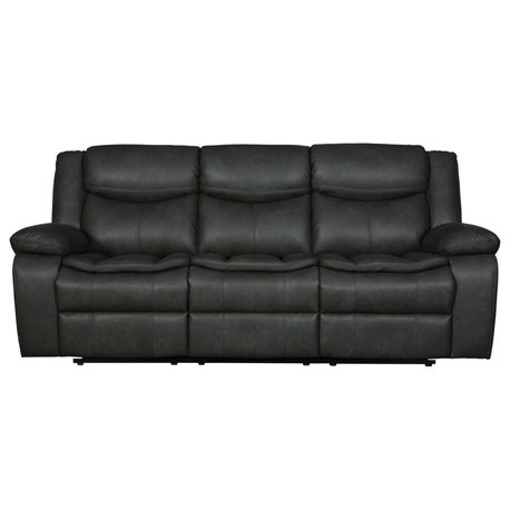Arlington Leather Air Reclining Sofa Gray