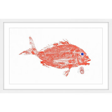 "Red Snapper" Framed Painting Print, 24"x16"