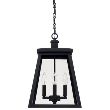 Capital Lighting 926842BK Four Light Outdoor Hanging Lantern Belmore Black
