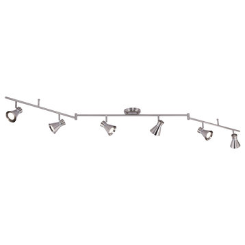 Vaxcel Lighting C0221 Alto 6 Light 82"W LED Fixed Rail Ceiling - Brushed Nickel