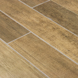 Barrique Vert Wood Plank Porcelain Tile - Wall And Floor Tile