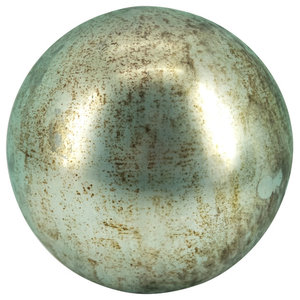 Metallic Silver Mercury Glass Sphere Balls Set Of 2