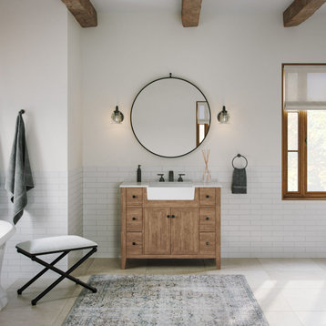 The Annabelle Bathroom Vanity, Brown, 42", Single Sink, Freestanding