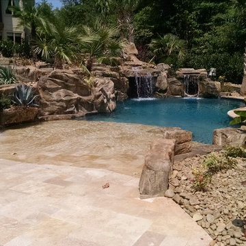 Backyard pool resort