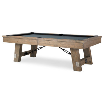 Isaac 8' Pool Table and 12' Shuffleboard Combo Package by Plank and Hide
