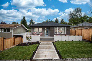 Inspiration for a transitional exterior home remodel in Seattle