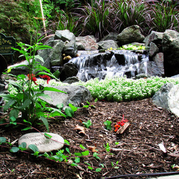Serpentine Pond & Flagstone Patio Project - Northville, Michigan
