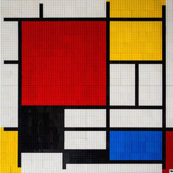 Mondrian LEGO Mosaic - Mixed Media Art