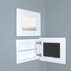 14x11 Landscape Mirrored Medicine Cabinet, White