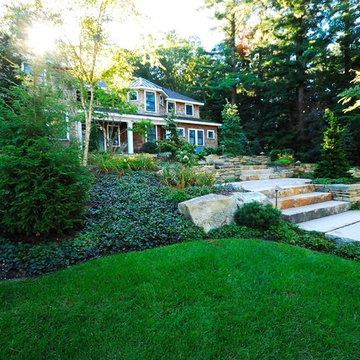 Landscaping and Stonework Project in Massachusetts