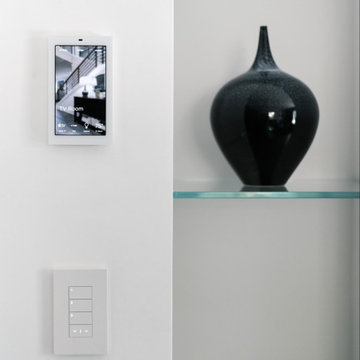 Smart home controls throughout the home provide an intuitive technology experien