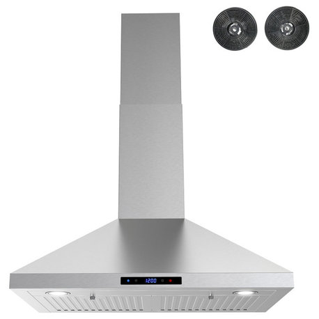 Streamline 30" Giotto Ductless Wall Mount Range Hood, Stainless Steel