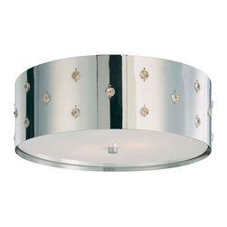 George Kovacs Bling Bling Chrome 2-Light Flush Mount - Flush-mount Ceiling Lighting