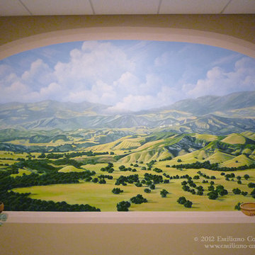 Chumash / Santa Ynez Valley landscape mural for American Indian Health Services