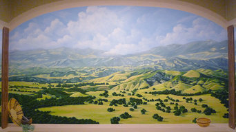 Chumash / Santa Ynez Valley landscape mural for American Indian Health Services