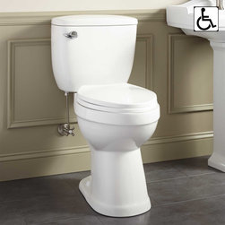 STALNAKER SIPHONIC TWO-PIECE ELONGATED TOILET-19" SEAT HEIGHT-ADA COMPLIANT - Toilets