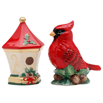 Cardinal And Birdhouse Salt and Pepper Shaker