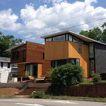 Modern Urban Infill Houses in an Old Neighborhood