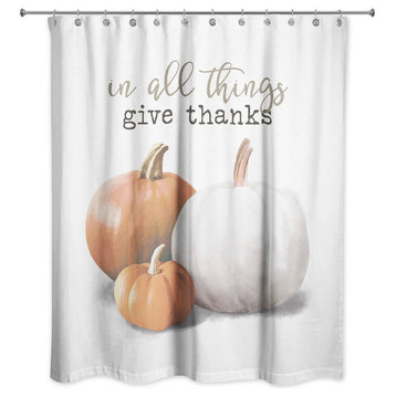 Give Thanks Shower Curtain