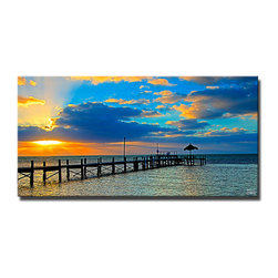 Ready2HangArt - "Strokes of Light at Sea" Canvas Art By Bruce Bain - Prints And Posters