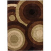 Avenue Positive Circles Brown 5'x7'Infinity Home Area Rug