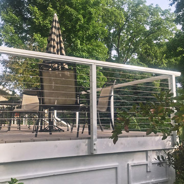 White Aluminum Post & Handrail - Oconomowoc, WI