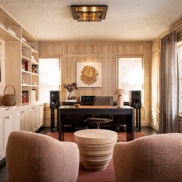 Boulevard Oaks Office with Egg Collective Desk and McIntosh Hi-Fi