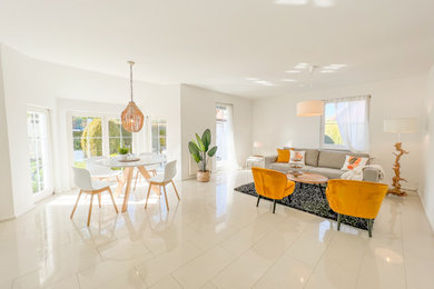 Trendy living room photo