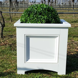 White PVC Planter Boxes - Outdoor Pots And Planters