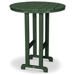Polywood - Trex Outdoor Furniture Monterey Bay Round 36" Bar Table, Rainforest Canopy - The Trex Outdoor Furniture Monterey Bay 36" Bar Table delivers a comfortable and elegant dining experience. Trex Outdoor Furnitures solid HDPE lumber construction gives this durable bar height table the ability to endure harsh weather conditions for generations without warping, rotting, cracking or splintering.