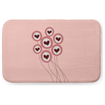 24" x 17" Love is in the Air Bathmat, Pink