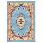 Unique Loom - Unique Loom Light Blue Washington Reza 2' 2 x 3' 0 Area Rug - The gorgeous colors and classic medallion motifs of the Reza Collection will make a rug from this collection the centerpiece of any home. The vintage look of this rug recalls ancient Persian designs and the distinction of those storied styles. Give your home a distinguished look with this Reza Collection rug.